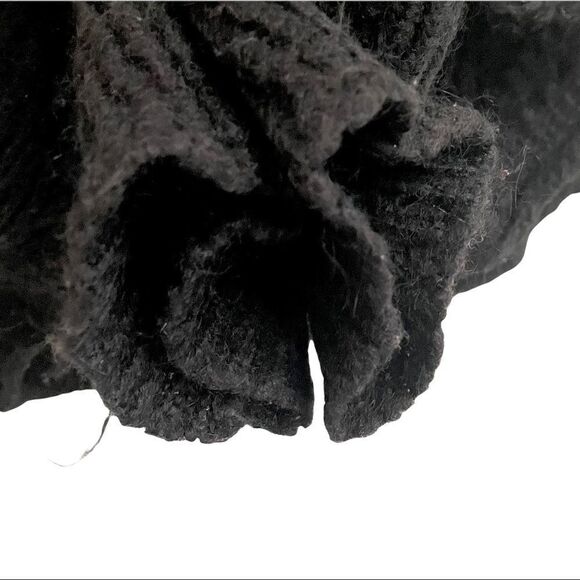 NOA NOA Mohair Boho Wool Knit Cropped Crochet Pullover Poncho Sweater Black S/M - Picture 3 of 6